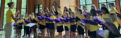 Birmingham Girls Choir singers on stage